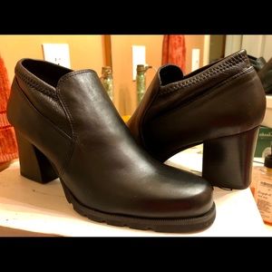 Black leather booties. New no tags.